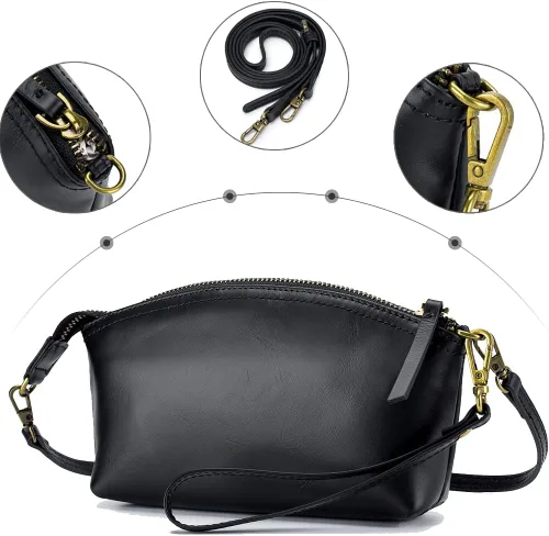 Miniatura 7 de Monederos pequeños para mujer, bolsos cruzados de cuero, monederos de pulsera, bolso de mano pequeño