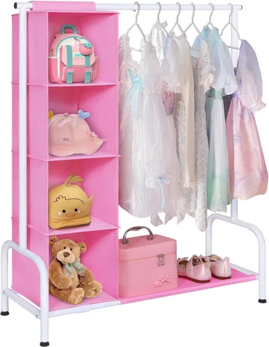 Miniatura 13 de Univivi Perchero para Ropa de Niños con Organizador Colgante, Almacenamiento de Vestidor Infantil para Colgar Ropa, Armario Guardarropa para Niños