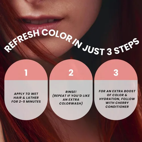 Miniatura 7 de Pure Blends Cherry Hydrating Color Depositing Shampoo Brighten & Tone Color Faded Hair Tinte semipermanente para el cabello previene la decoloración