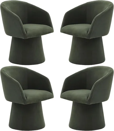 Miniatura 11 de KISLOT Sillas de Comedor Giratorias Sillón de Acento Moderno Silla Lateral de Escritorio para Comedor Tocador Dormitorio Sala de Estar Sala de Verde