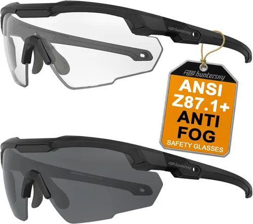 Miniatura 11 de HTS HUNTERSKY Gafas de tiro tácticas balísticas ANSI Z87+UV400 gafas protectoras Negro Claro