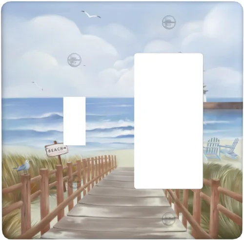 Miniatura 14 de Cubierta de placa de pared de palanca individual de 1 cuadrilla, cubierta decorativa de mar para baño, dormitorio, cocina, decoración de pared, 4.5