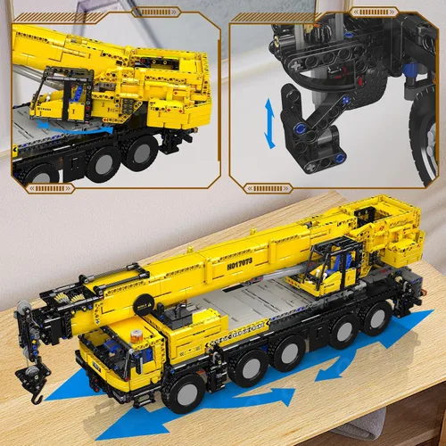 Miniatura 4 de Mould King 17073 Engineering LTM All Terrain Grúa de Construcción Control Remoto Modelo Modelo de Construcción Conjunto de Construcción