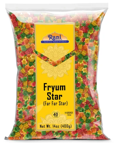 Miniatura 26 de Rani Far Far / Fryums (pellet de trigo y tapioca) Forma de anillo de 7 onzas (7.05 oz) ~ Vegano, Kosher, sin cocinar, utilizado para hacer papad