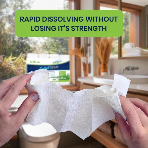 Miniatura 6 de Papel higiénico seguro para tanque séptico para campistas y caravanas, papel higiénico marino biodegradable para barcos, sin fragancia, papel