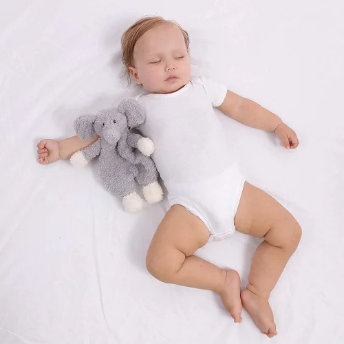 Miniatura 3 de Apricot Lamb Manta de seguridad de animales de peluche, elefante gris, manta de personaje para guardería, felpa de lujo para acurrucarse