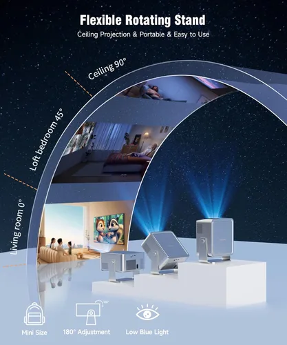 Miniatura 9 de Magcubic Proyector inteligente 4K con WiFi y Bluetooth, 800 ANSI, TV Stick integrado, enfoque automático y Keystone, control de voz, proyector