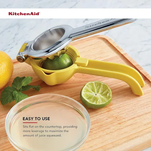 Miniatura 4 de KitchenAid Exprimidor de jugo de cítricos para limones y limas con colector de semillas y boquilla de vertido, limón, 8 pulgadas