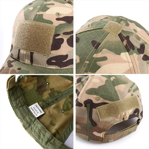 Miniatura 5 de Gorra táctica militar con parches ajustables de bandera de operador, sombreros del ejército para hombres gorra de béisbol