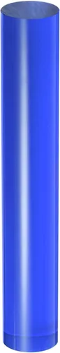 HARFINGTON Rodillo de arcilla acrílica de 6 x 1 pulgadas, rodillo de tubo redondo de plástico antiadherente sólido, barra de arcilla polimérica, Azul