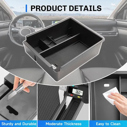 Miniatura 6 de SXCY Para Hyundai Tucson 2025 2026 [SE/SEL] Organizador de consola central para Hyundai Tucson 2025 2026 Accesorios para Hyundai Tucson 2025 2026