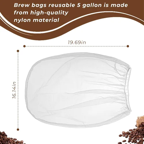 Miniatura 2 de PalpitateC Bolsa de filtro Toddy de repuesto compatible con el sistema Toddy Cold Brew para filtro de café frío de 5 galones, bolsa de filtro