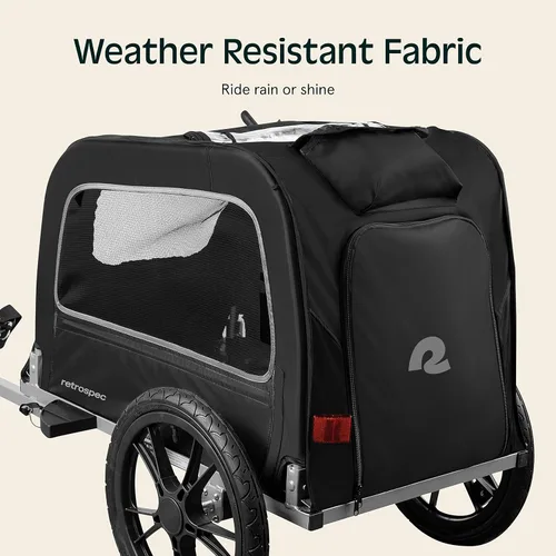 Miniatura 5 de Retrospec Rover Waggin' - Remolque de bicicleta para mascotas, para perros pequeños y medianos, marco plegable con ruedas de 16 pulgadas