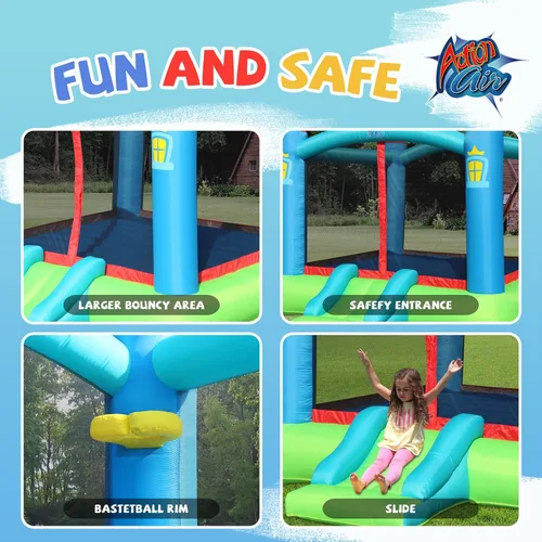 Miniatura 4 de Action Air Casa de la rebote, gorila inflable al aire libre con soplador, gran área de salto castillo animoso para niños