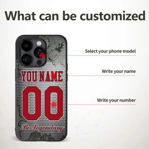 Miniatura 5 de Carcasas de teléfono personalizadas con nombre y número, diseño para iPhone 11, 12, 13, 14, 15, 16, 17 Pro Max Plus Mini Xr Xs para Samsung Note 10