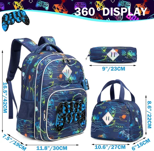 Miniatura 2 de Meetbelify Mochila para niñas de primaria preescolar para niños de la lonchera para la escuela