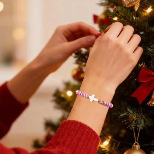 Miniatura 27 de Regalos navideños para niños, niñas adolescentes, mujeres, linda pulsera de cruz para niñas, regalos de Navidad cristianos para mujeres, ideas