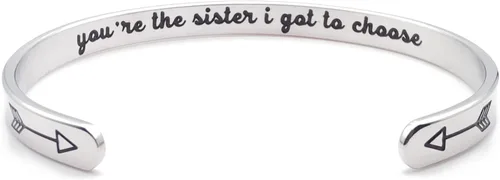 Miniatura 65 de Dczosily Pulseras inspiradoras para mujer, de acero inoxidable, pulseras motivacionales, regalos personalizados para mejores amigas