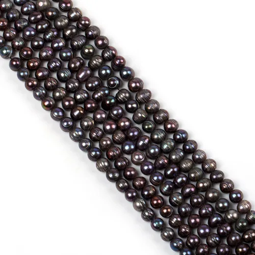 Miniatura 62 de Cuentas de perlas de arroz de agua dulce naturales de 0.35 a 0.35 pulgadas, perlas auténticas de 14 pulgadas, cuentas sueltas para hacer joyas