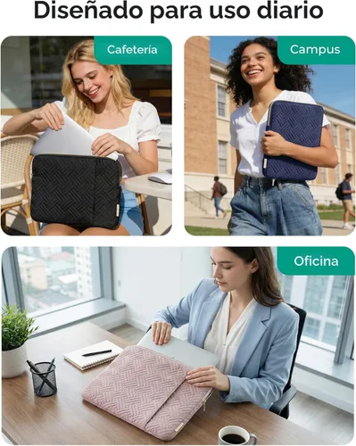 Miniatura 2 de BAGSMART Funda para Laptop Compatible con MacBook Air/Pro, 13-13.3 pulgadas, Compatible con MacBook Pro de 14 Pulgadas, Funda para MacBook Air M2