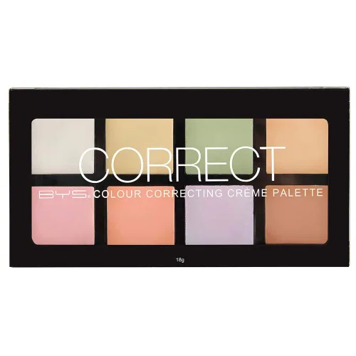 BYS - Paleta de 8 colores para mujer, corrector, corrector y contorno para todo tipo de piel y complexión