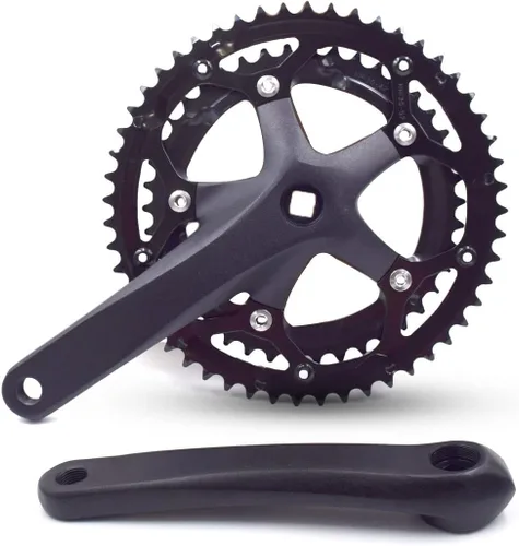 Miniatura 8 de DRIFT MANIAC Juego de bielas de bicicleta 50/34T 52/42T 110BCD cuadrado para bicicleta de senderismo por carretera 6.693 in brazo de manivela