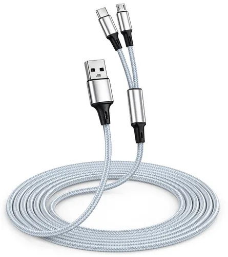 Smays Cable de carga de 6 pies para Kindle Paperwhite de 11.ª generación, Kindle Oasis, Fire HD 10 y tabletas Fire, cable combinado micro USB y