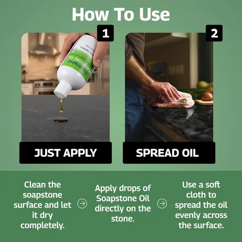 Miniatura 3 de The Original Soapstone Oil Aceite natural seguro para alimentos para encimeras de esteatita – Mejora y oscurece la piedra, fórmula de bajo
