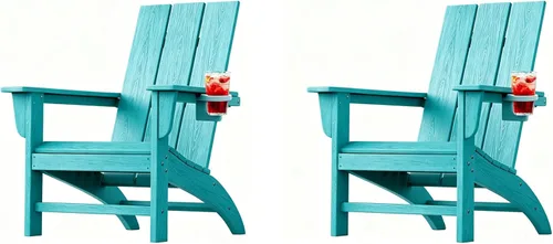 Miniatura 19 de Silla Adirondack de Madera Sintética Adiromoti, Sillas de Patio Resistente a Todo Clima, Aspecto de Madera, Silla Pre-Ensamblada para Fuego al Aire