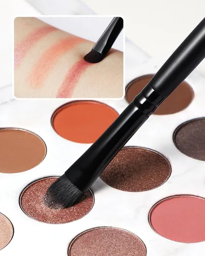 Miniatura 4 de EIGSHOW Juego de 5 brochas de maquillaje diario para base, polvo y delineador de ojos, vegano y libre de crueldad, kit de brochas de maquillaje Negro