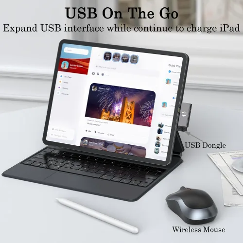 Miniatura 7 de BCLINK Adaptador USB C a USB 3.1 2 en 1 con puerto de carga de 100 W, convertidor Thunderbolt 4/3 OTG para Meta Quest 2, iPhone 15, MacBook, iMac
