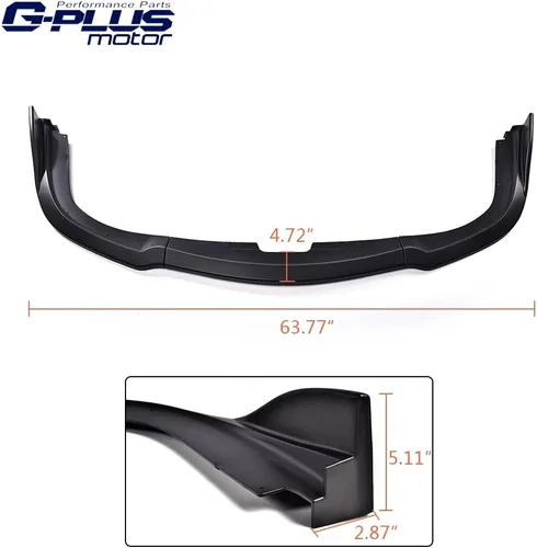 Miniatura 2 de G-PLUS Difusor de parachoques delantero de poliuretano Winglet Aero compatible con Impreza WRX Sti 2006-2007