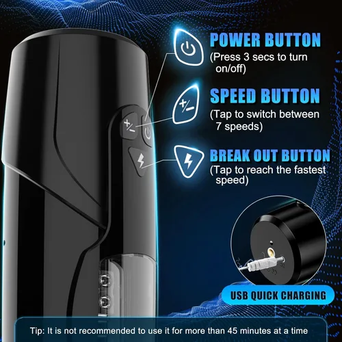 Miniatura 4 de Juguetes sexuales para hombres Masturbador, Masturbadores masculinos automáticos Cafatop AI Sync con movimiento de empuje y rotación, masturbador