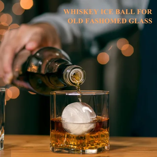 Miniatura 3 de Whiskey Ice Cubes Mold,2 x 8 PCS x 1.8 inch Whiskey Ice Cubes,Circle Ice Cube Tray with Lid and Bin,Sphere Ice Ball Maker Mold,Round Ice Cube Mold