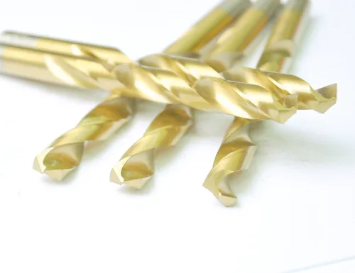 Miniatura 9 de DRILLFORCE (5 piezas) Brocas con revestimiento de titanio HSS de 25/64 pulgadas x 5-1/8 pulgadas, longitud Jobber, vástago recto, taladro de metal