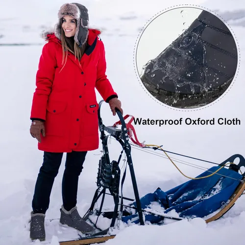 Miniatura 2 de Botas de nieve de invierno para mujer, impermeables, con forro de piel, cómodas, botas de exterior cálidas, antideslizantes, para invierno