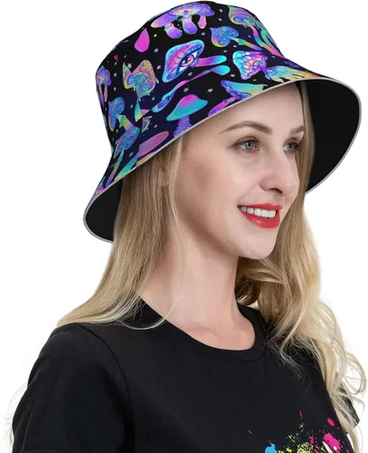 Miniatura 4 de Sombrero de pescador retro de los años 80 y 90 para hombres y mujeres, plegable, gorra para el sol, accesorios para fiestas rave, sombrero
