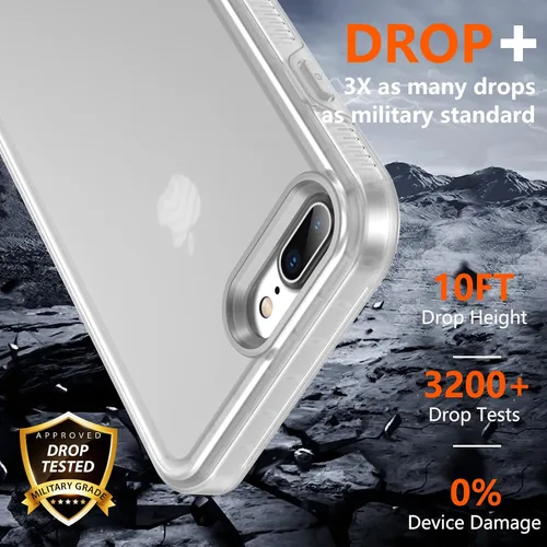 Miniatura 4 de SPIDERCASE para iPhone 7/8 Plus, [protección contra caídas de 10 pies de grado militar] [antideslizante]