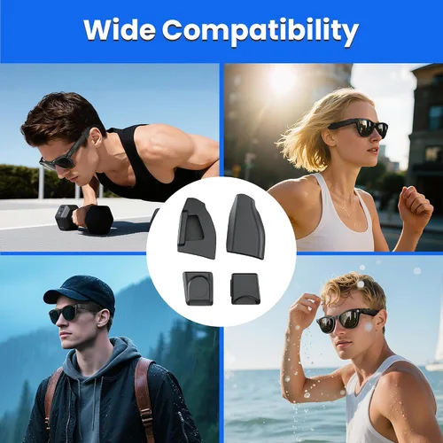 Miniatura 6 de HiBloks - Funda de silicona impermeable para Ray-Ban Meta Wayfarer/Skyler/Headliner/Oakley Meta HSTN, funda a prueba de sudor para accesorios Ray