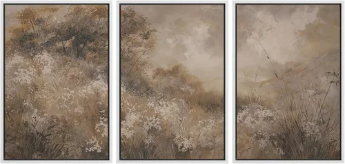 Miniatura 42 de SIGNFORD Impresión en Lienzo Enmarcado Conjunto de Arte de Pared Arte Abstracto Terroso en Tonos Marrón Profundo y Beige Arte Moderno Decorativo