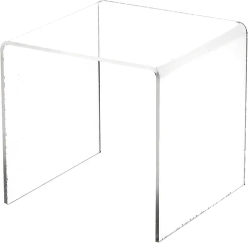 Plymor Elevador cuadrado de acrílico transparente, 5 pulgadas de alto x 5 pulgadas de ancho x 5 pulgadas de profundidad (1/8 pulgadas de grosor)