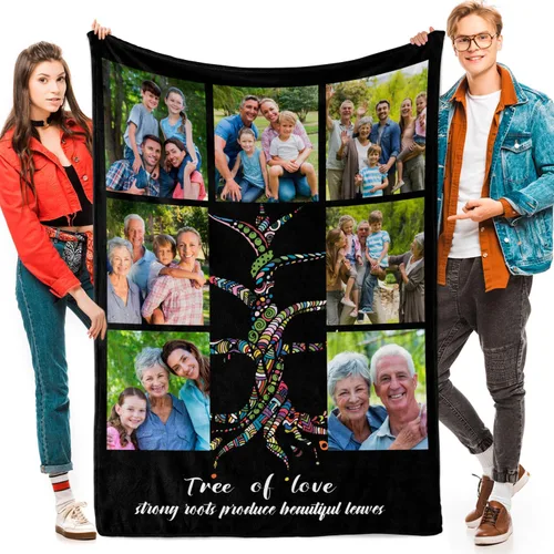 Miniatura 20 de Manta personalizada con fotos, texto, fotos personalizadas, regalos del día de San Valentín para mamá, papá, pareja, esposa, marido, novia, novio