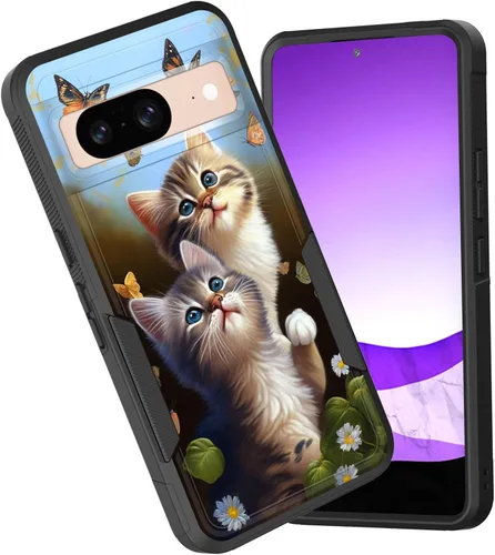 Miniatura 129 de Funda para Pixel 6A, funda híbrida de doble capa resistente a prueba de golpes de policarbonato duro de silicona suave TPU para Google Pixel 6A