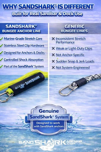 Miniatura 4 de SandShark Línea de muelle elástico de anclaje de alta calidad. Accesorios de barco Línea de anclaje que absorbe los golpes en anclajes y muelles