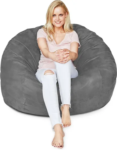 Miniatura 21 de Lumaland - Lujoso puf gigante de 1,8 m con funda de microgamuza, ultra suave, relleno de espuma, lavable, XL, para niños, adolescentes, adultos