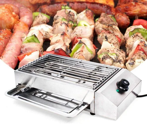 Planchas eléctricas, parrilla de acero inoxidable, sin humo, sartén para horno sin humo, multifuncional, calefacción de mesa para fiestas, hogar,