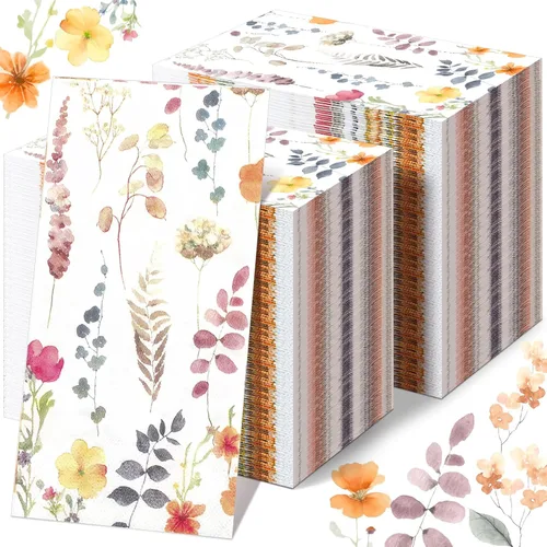 Miniatura 30 de Seajan 200 Piezas Servilletas de Papel de Calabaza de Otoño de Acción de Gracias Toallas de Mano Desechables para Baño Toallas de Invitados