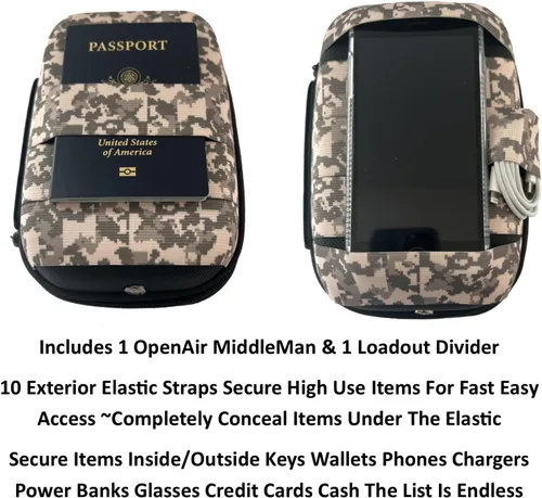 Miniatura 2 de Keyfit Tools OpenAir MiddleMan - Bolsa de transporte diario para hombres, libera tus bolsillos, organiza tu vida, bolso de viaje para hombre