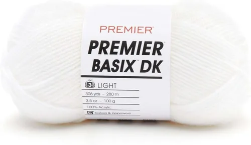 Miniatura 46 de Premier Yarns Basix Hilo DK, hecho de acrílico, hilo ideal para ganchillo y tejido, lavable a máquina, rosa camafeo, 3.5 onzas, 306 yardas Rosa Cameo