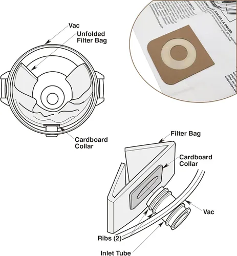 Miniatura 7 de ANBOO Filtro para Shop Vac para Craftsman 17816 9-17816 Filtro de Aspiradora en Húmedo y Seco Filtro de Cartucho de Aire para Shop Vac 17816